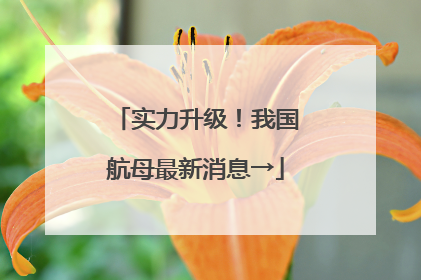 实力升级！我国航母最新消息→